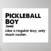 Pickleball Boy Funny Dictionary Definitie Pickle Poster (Voorkant)