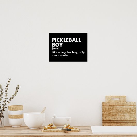 Pickleball Boy Funny Dictionary Definitie Poster (Keuken)
