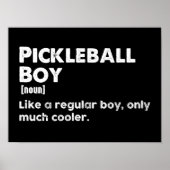 Pickleball Boy Funny Dictionary Definitie Poster (Voorkant)