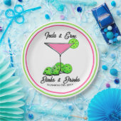 Pickleball Bridal Shower Dinks & Drinks Cosmo Papieren Bordje (Feest)