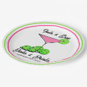Pickleball Bridal Shower Dinks & Drinks Cosmo Papieren Bordje (Gekanteld)