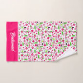 Pickleball Bridal Shower Dinks & Drinks Pink Cosmo Handdoek (Handdoek)