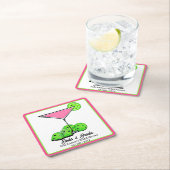 Pickleball Bridal Shower Dinks & Drinks Pink Cosmo Kartonnen Onderzetters (Insitu)