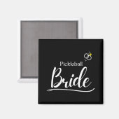 Pickleball Bride T-shirt -paar Dating Wedding Pick Magneet (Voorkant / Achterkant)