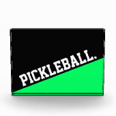 PICKLEBALL Bright Lime Groen Zwart Kleurblok Fotoblokken (Voorkant)