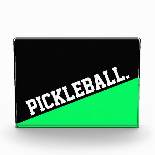 PICKLEBALL Bright Lime Groen Zwart Kleurblok Fotoblokken (Voorkant)