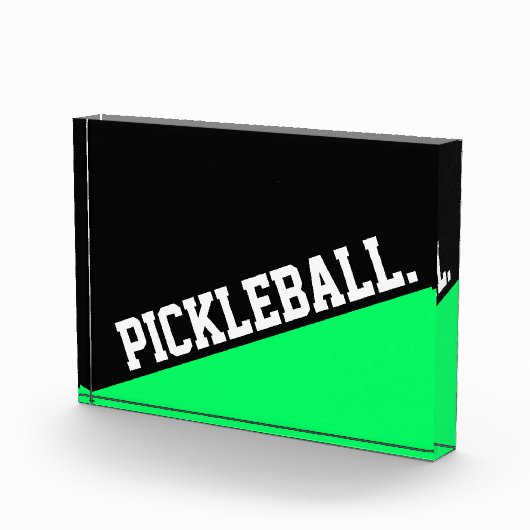 PICKLEBALL Bright Lime Groen Zwart Kleurblok Fotoblokken (Rechts)