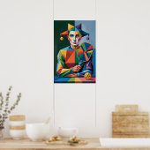 Pickleball Bright Team Jester Paddle Muurposter Poster (Keuken)