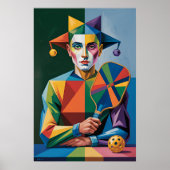 Pickleball Bright Team Jester Paddle Wall Poster (Voorkant)