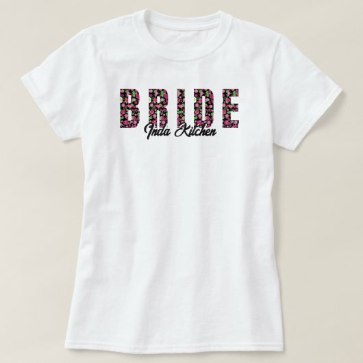 Pickleball Bruid Dinks & Drinks Cosmo Persoonlijk T-shirt (Design voorkant)