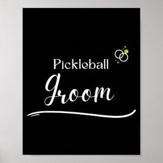 Pickleball Bruidegom - Koppel Dating Trouwen - Poster