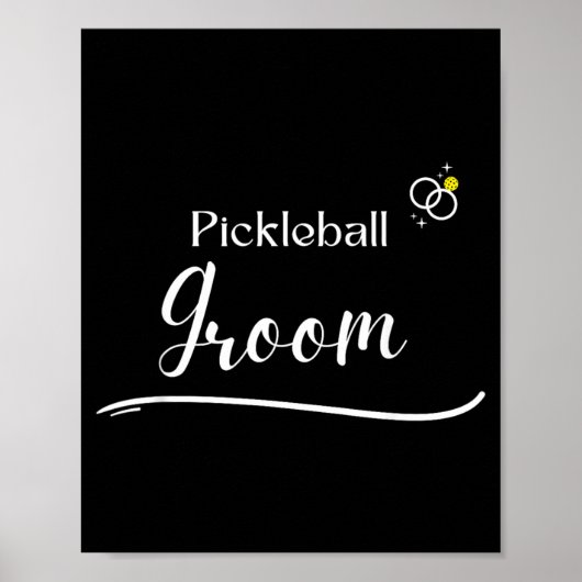 Pickleball Bruidegom - Koppel Dating Trouwen - Poster (Voorkant)