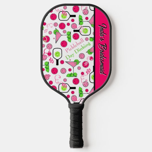 Pickleball Bruidsfeest Dinking Cocktail Paddle (Voorkant)