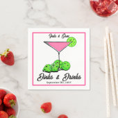Pickleball Bruidsfeest Dinks & Dranken Cosmo Servet (Insitu)