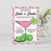Pickleball Bruidsfeest Dinks & Dranken Foto Kaart (Staand voorkant)