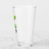 Pickleball Bruiloft Feest Roze Cocktail Personalis Glas (Links)