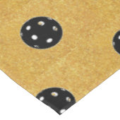 Pickleball Bruiloft Zwart en Goud Vrijgezellenfees Tafelkleed (Gekanteld)