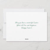 Pickleball Bunnies Fun Happy Pasen Feestdagenkaart (Achterkant)