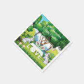 Pickleball Bunnies Fun Happy Pasen Servet (Hoek)