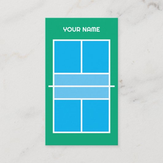 Pickleball-buskaartje Visitekaartje (Voorkant)