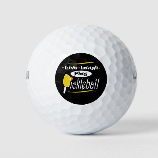 Pickleball Cadeau Leef Lach Speel Pickle Bal (Voorkant)