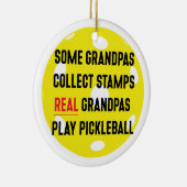 Pickleball-cadeau voor grootvader keramisch ornament (Rechts)