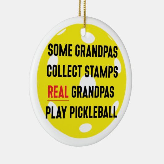 Pickleball-cadeau voor grootvader keramisch ornament (Rechts)