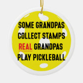 Pickleball-cadeau voor grootvader keramisch ornament (Voorkant)