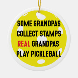 Pickleball-cadeau voor grootvader keramisch ornament