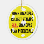 Pickleball-cadeau voor grootvader keramisch ornament (Links)