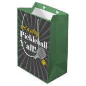 Pickleball Cadeautas Pickleball Feestje (Achterkant Gekanteld)