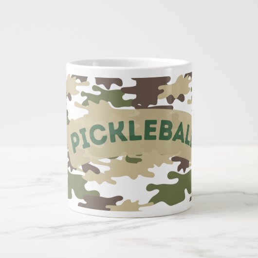 Pickleball Camo-Mok Grote Koffiekop (Voorkant)