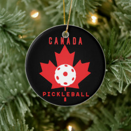 Pickleball Canada met aangepaste tekst op de achte Keramisch Ornament
