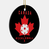 Pickleball Canada met aangepaste tekst op de achte Keramisch Ornament (Rechts)
