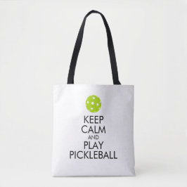 Pickleball Canvas tas - Kalm houden en Pickleball 