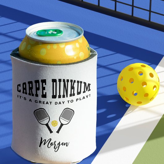 Pickleball Carpe Dinkum Aangepaste Naam Quote Cool Blikjeskoeler