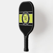 Pickleball Carpe Dinkum Quote Name Initiaal Black Pickleball Paddle (Links)