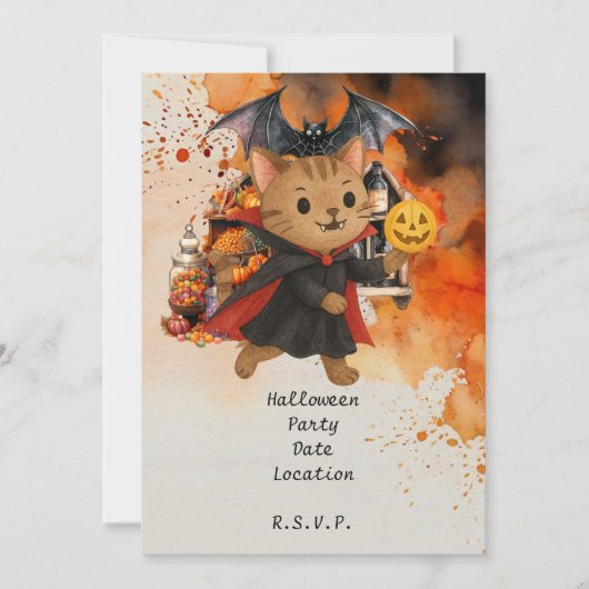 Pickleball Cat and Friends organiseert Halloween-f Kaart (Voorkant)