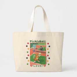 Pickleball Cats Bud & Tony Bag Grote Tote Bag