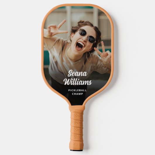 Pickleball Champ Aangepaste foto Aangepast Paddle (Achterkant)