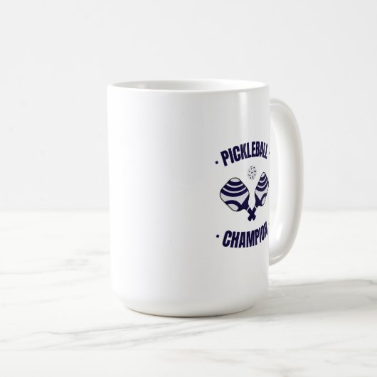 Pickleball Champion Coffee Mok (Voorkant rechts)