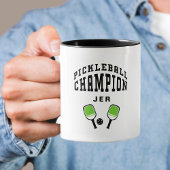 Pickleball Champion Custom Name Initialen Cool Fun Mok