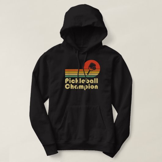 Pickleball Champion  Funny Retro Pickleball Hoodie (Design voorkant)