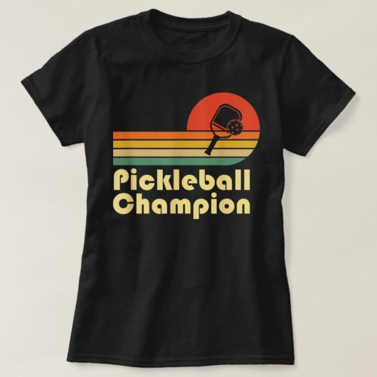 Pickleball Champion  Funny Retro Pickleball T-shirt (Design voorkant)