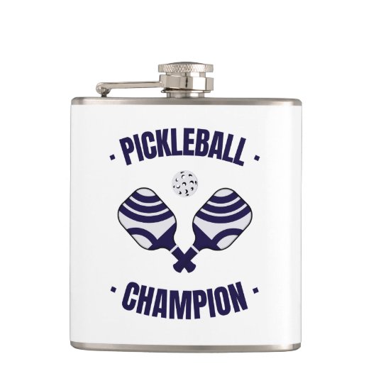 Pickleball Champion Wrapped Flask Heupfles (Voorkant)
