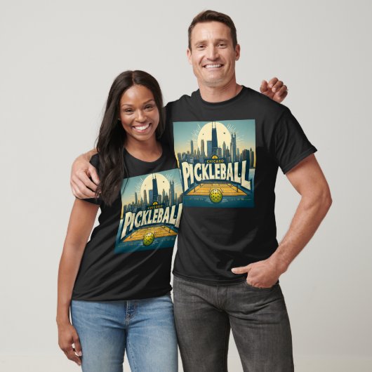Pickleball Chicago Skyline T-shirt (Unisex)