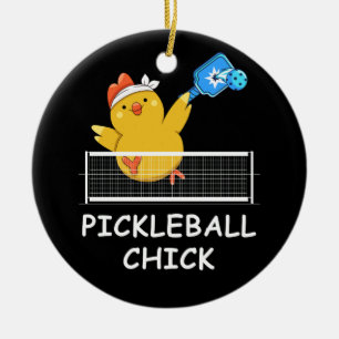 Pickleball Chick grappig Pensioen Gepensioneerde M Keramisch Ornament