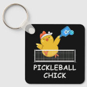 Pickleball Chick grappig Pensioen Gepensioneerde M Sleutelhanger (Voorkant)