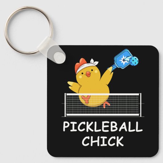 Pickleball Chick grappig Pensioen Gepensioneerde M Sleutelhanger (Voorkant)