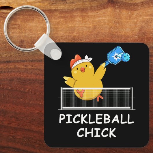 Pickleball Chick grappig Pensioen Gepensioneerde M Sleutelhanger (Voorkant)